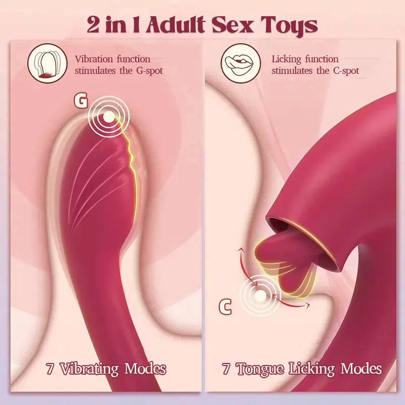G-Spot & Clit Licking Vibrator