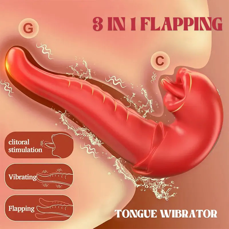 App-Controlled 3-in-1 Tongue Vibrator