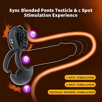 Rose Vibrating Cock Ring – Dual Stimulation for Couples