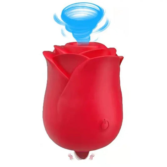 Rose Clitoral Licking & Suction Vibrator