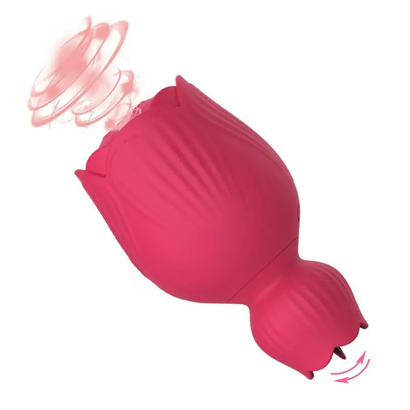 Rose Suction Vibrator with Tongue Tip