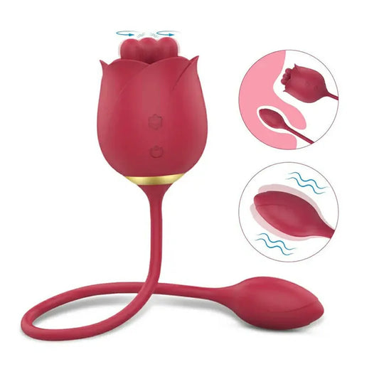 Elegant Rose Rotating Pleasure Stimulator