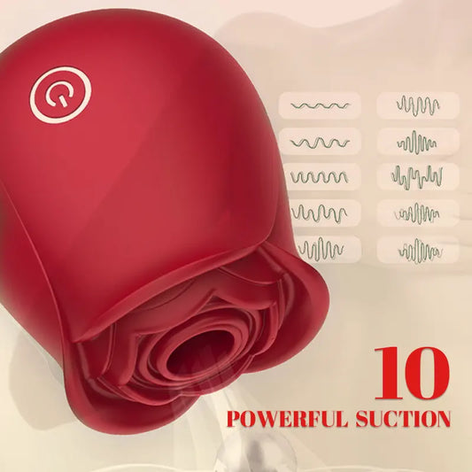 10-Mode Rose Suction Vibrator