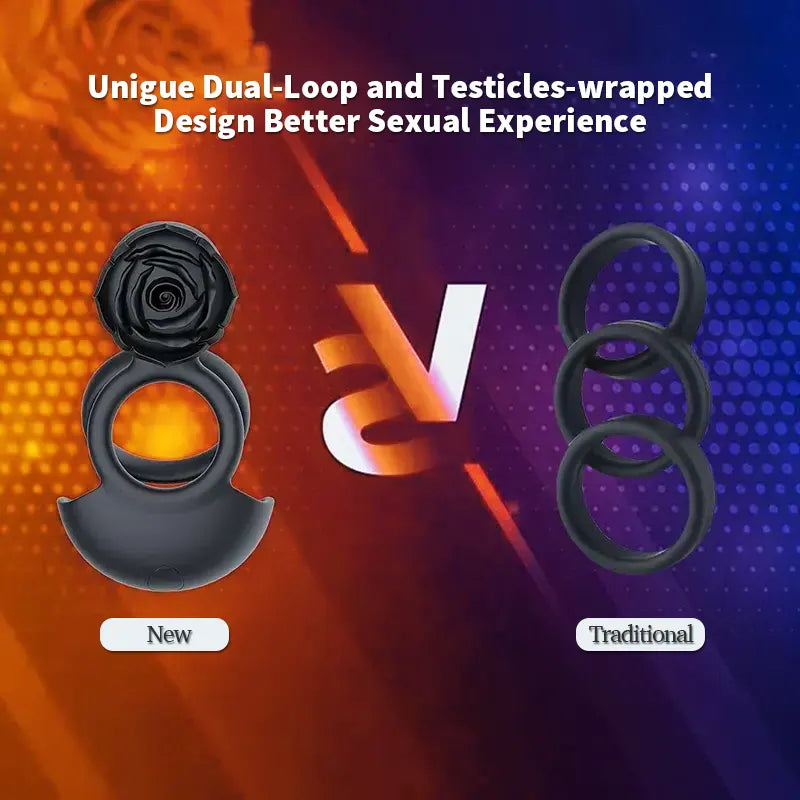 Rose Vibrating Cock Ring – Dual Stimulation for Couples