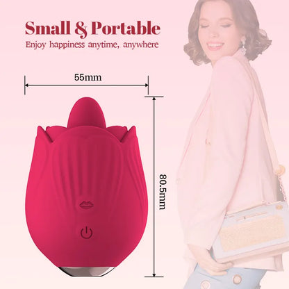 Unforgettable Rose Licking Sucker Vibrator