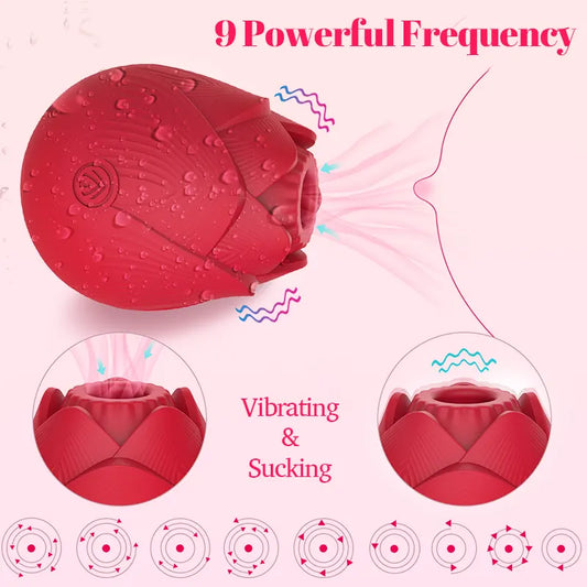 WhisperRose 9-Mode Clit Suction Vibrator