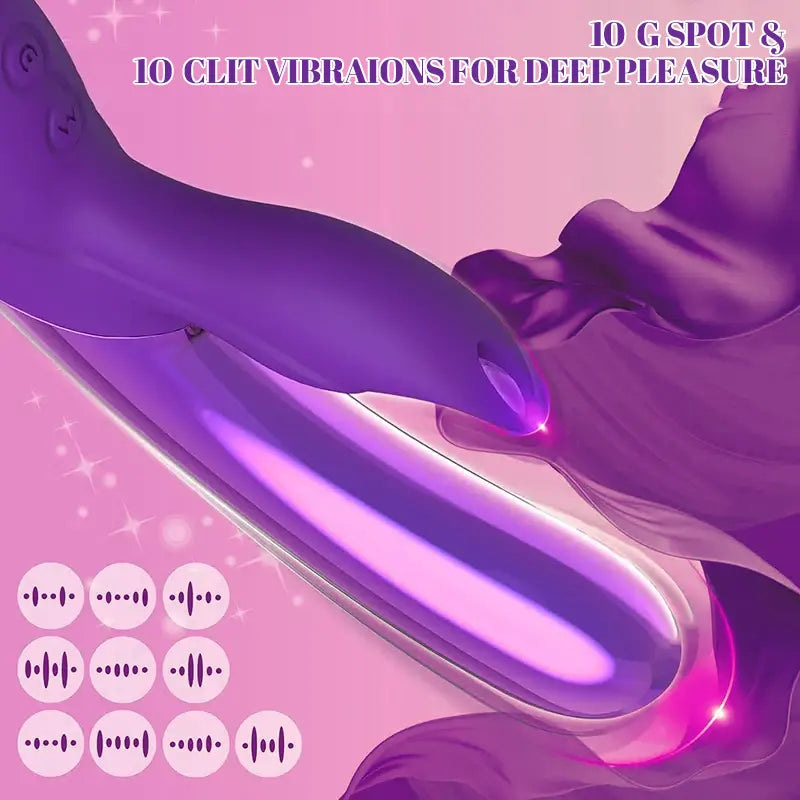 Glowing Dual Vibration Rabbit Vibrator