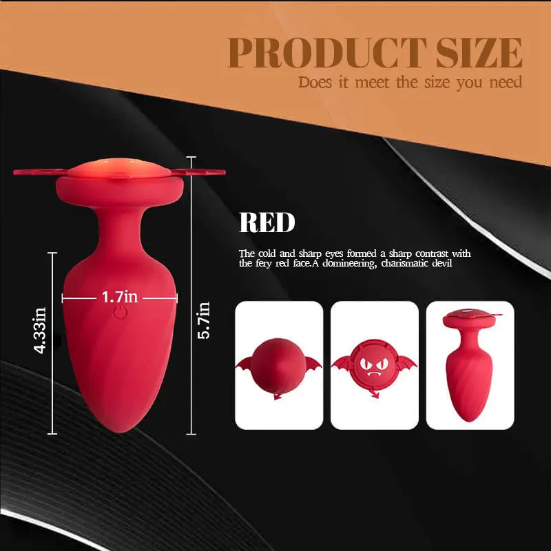 Glowing Devil Vibrating Anal Pleasure Plug