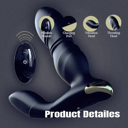 Remote-Controlled Telescopic Prostate Massager