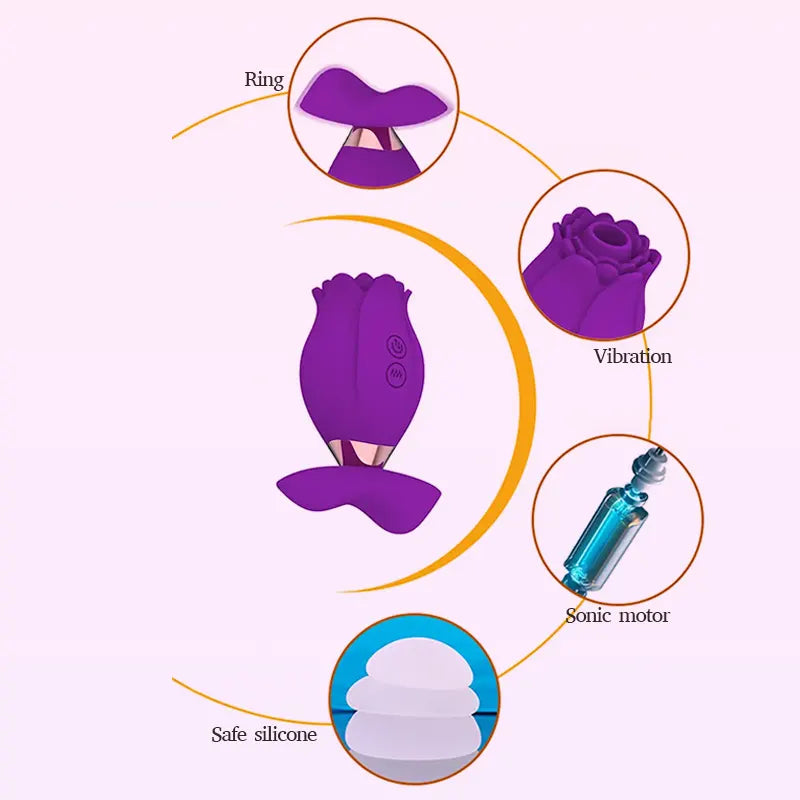 Rose-Shaped Vibrator for Women