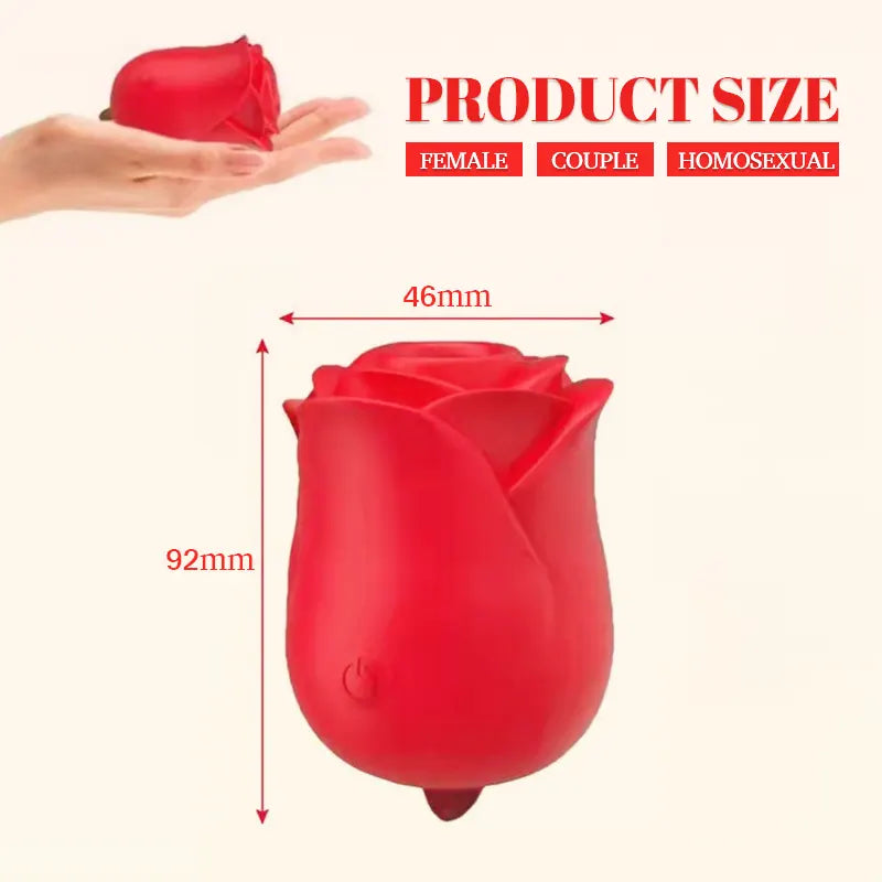 Rose Clitoral Licking & Suction Vibrator