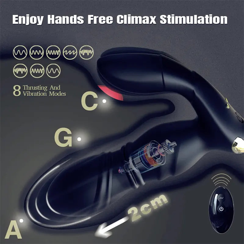 Remote-Controlled Telescopic Prostate Massager