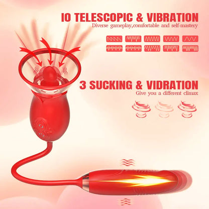 Tongue Rose Vibrating G-spot Toy