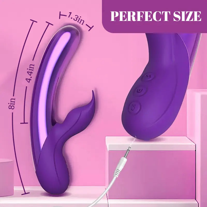 Glowing Dual Vibration Rabbit Vibrator