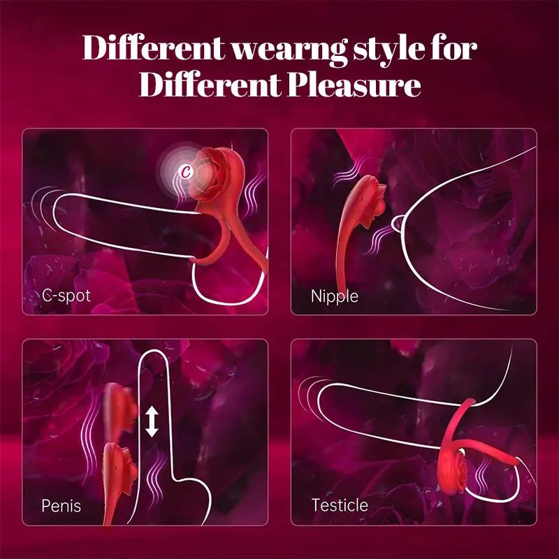 Rose Remote-Controlled Vibrating Cock Ring
