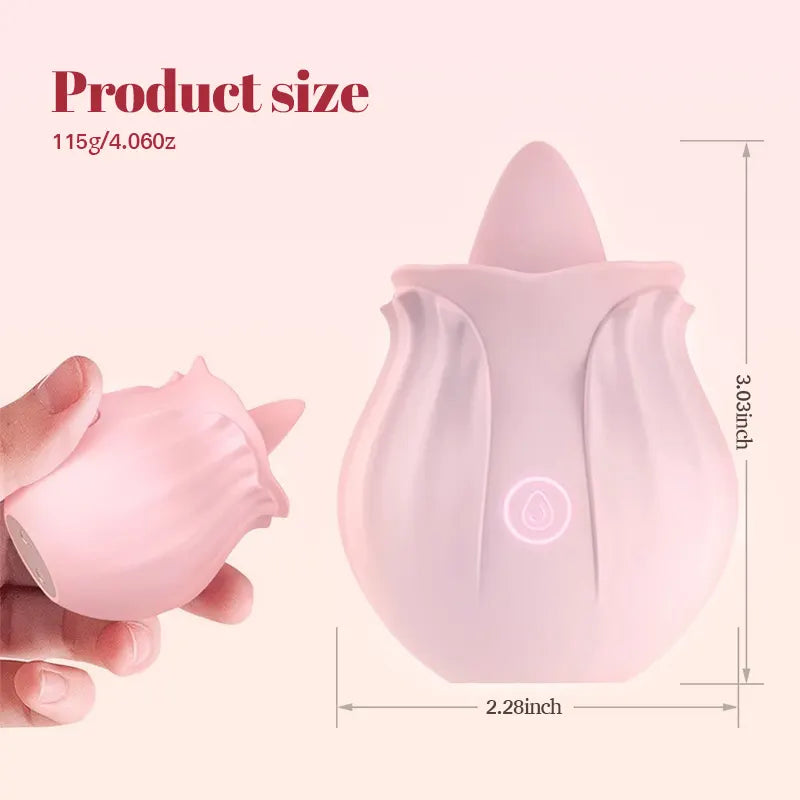 Rose Mini Licking Tongue Vibrator