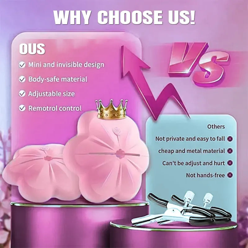 Wireless Remote Vibrating Nipple Clamps