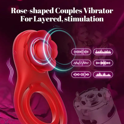 Rose Remote-Controlled Vibrating Cock Ring