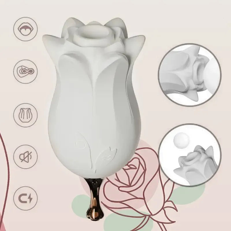 Rose Petal Nipple Licking Toy