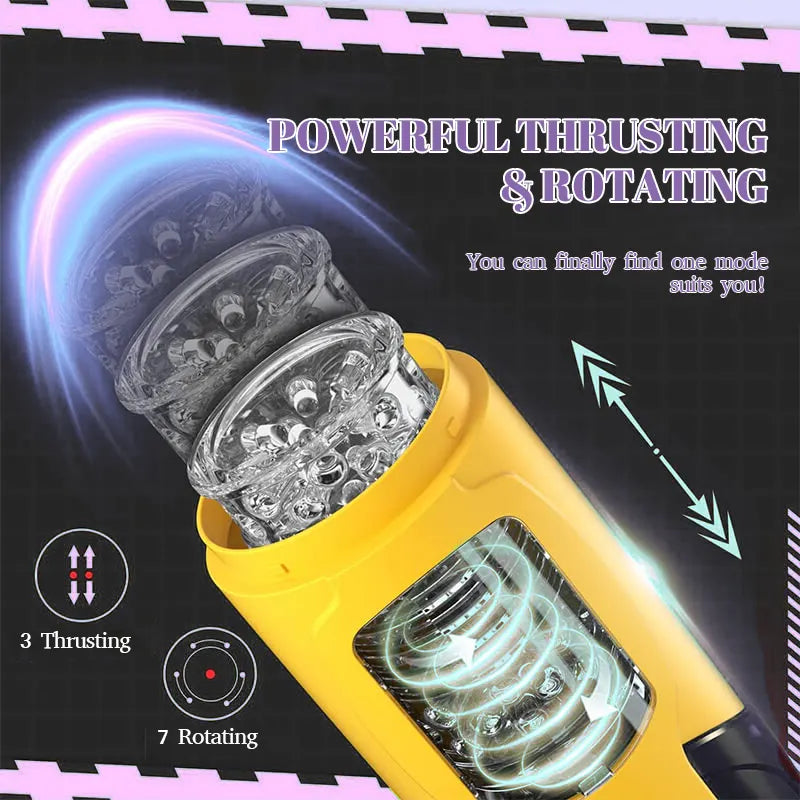 Automatic Thrusting & Rotating Masturbation Cup