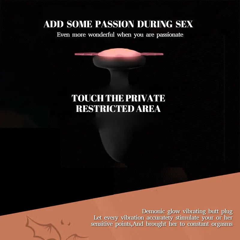 Glowing Devil Vibrating Anal Pleasure Plug
